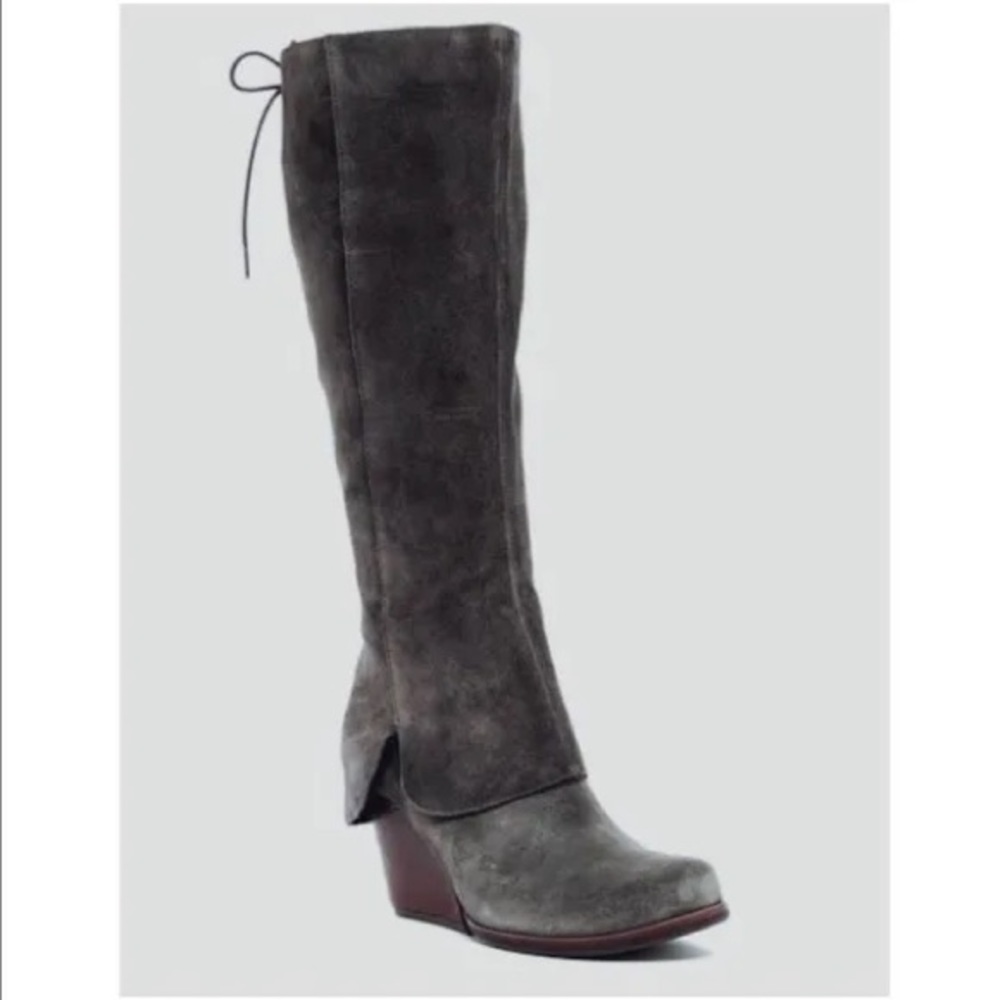 Korkease Lorelei leather grey suede heeled womens boots 8.5M